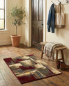 Bistro Lounge Collection Area Rug -  Doppio Rectangle Multi  lifestyle 27