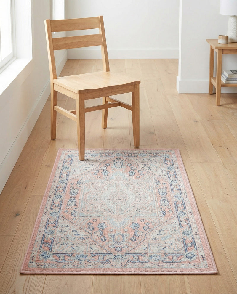 Savannah Series Collection Area Rug - Charleston (Powder Pink) Rectangle Powder Pink  lifestyle 20