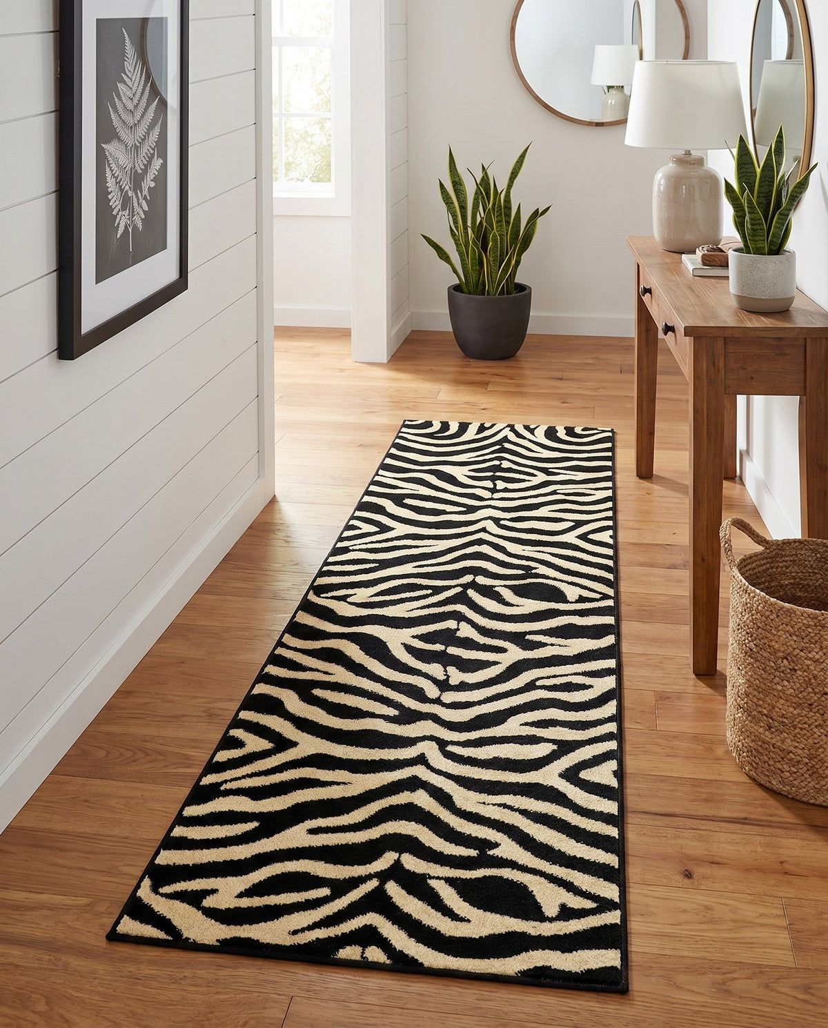 Savannah Sojourn Collection Area Rug -  Kilimanjaro Runner Black  lifestyle 95