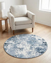 Luminara Sands Collection Area Rug - Elysium (Vintage Blue) Round Vintage Blue  lifestyle 67
