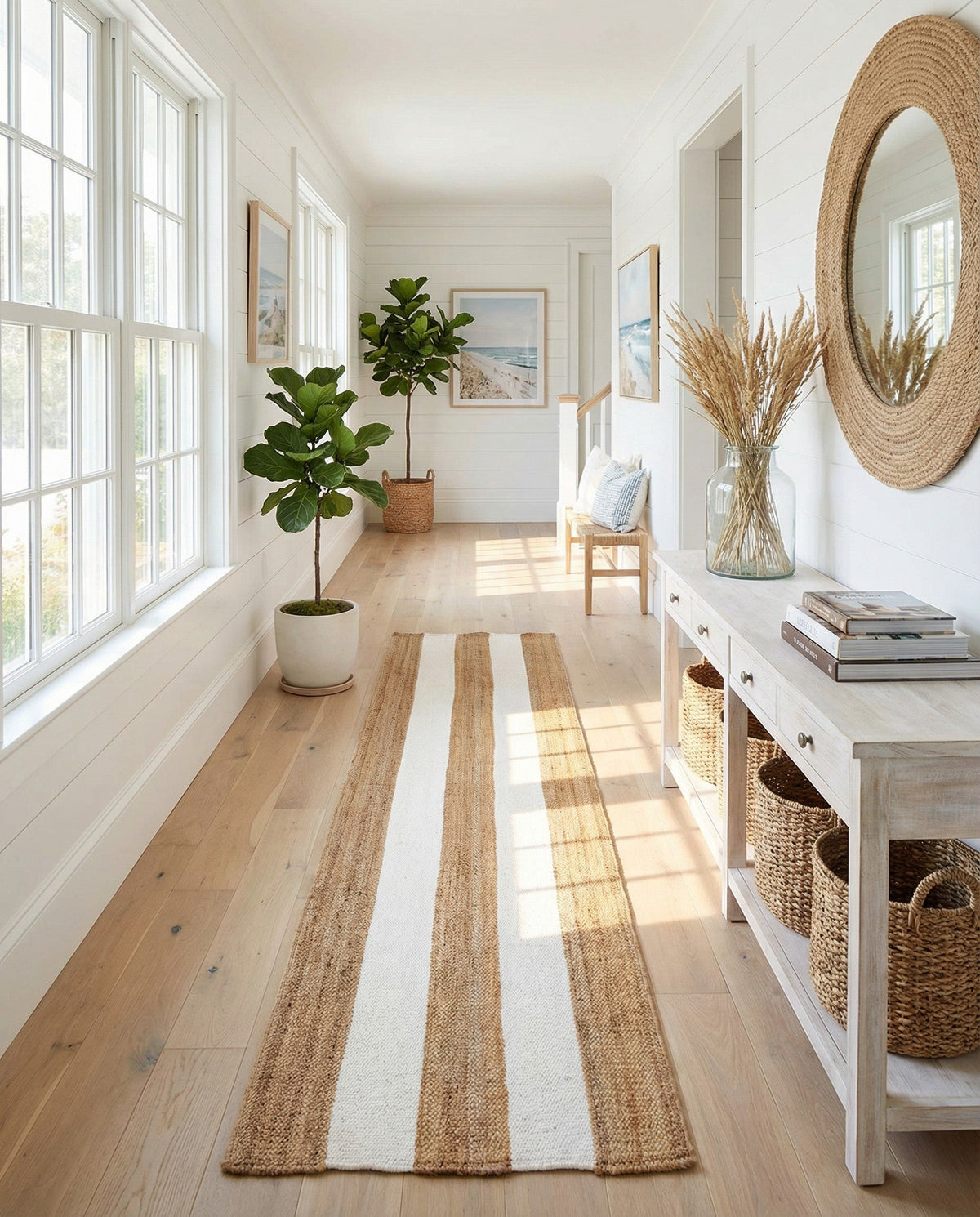 Martha's Vineyard Blueprints Collection Area Rug - Edgartown Runner Tan Sand  lifestyle 161