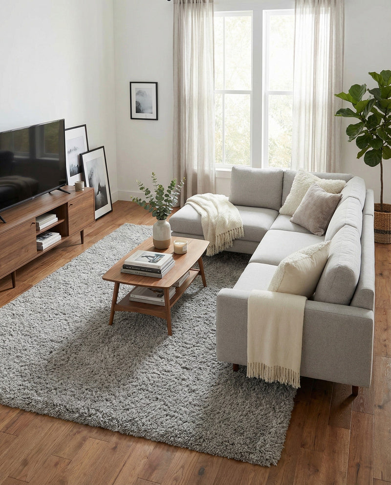 Eternal Plush Oasis Collection Area Rug -  Tranquility (Ash) Rectangle Ash  lifestyle 14