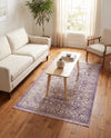 Rustic Charm Revival Collection Area Rug - Farmstead Rectangle Purple  lifestyle 35