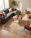 Seville Stripes Collection Area Rug - Cadiz (Yellow) Rectangle Yellow  lifestyle 29