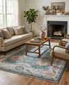 Arcadia Rugs Collection Area Rug - Eden (Gray and Blue) Rectangle Gray and Blue  lifestyle 23