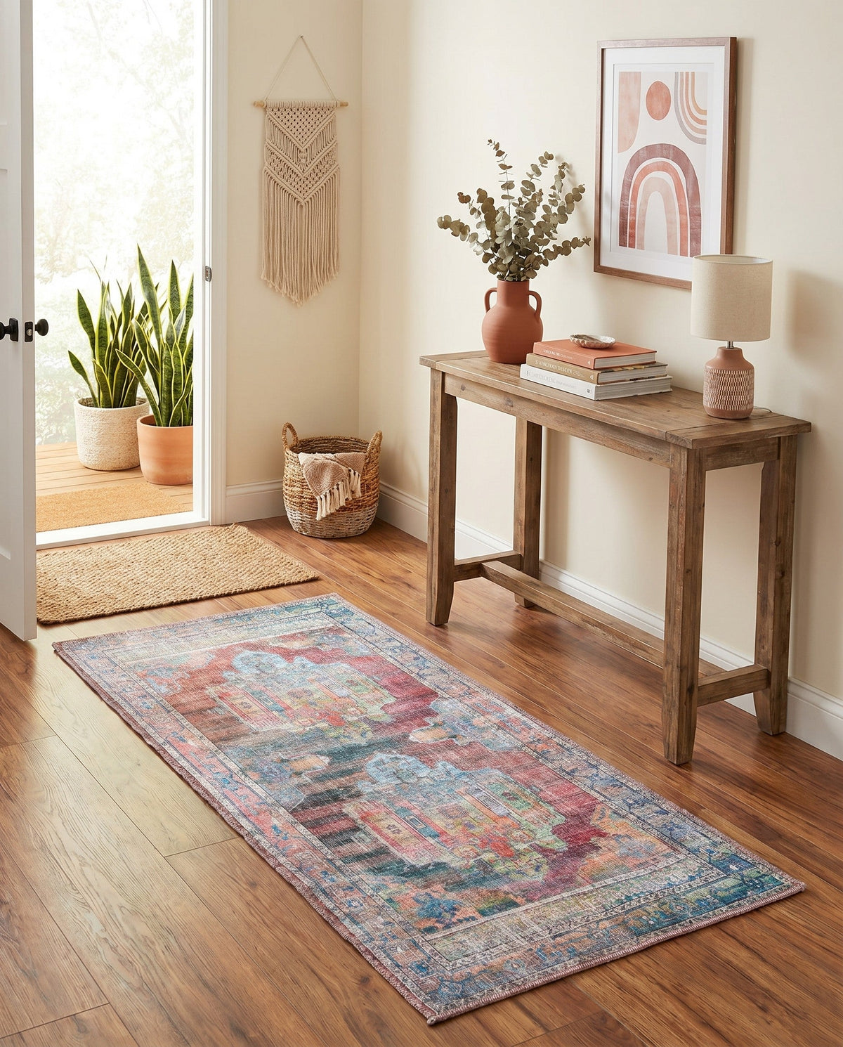 Zahara Oasis Collection Area Rug - Sahara Runner Multi  lifestyle 176