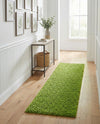 Plush Oasis Collection Area Rug - Serenity (Grass Green) Runner Grass Green  lifestyle 50