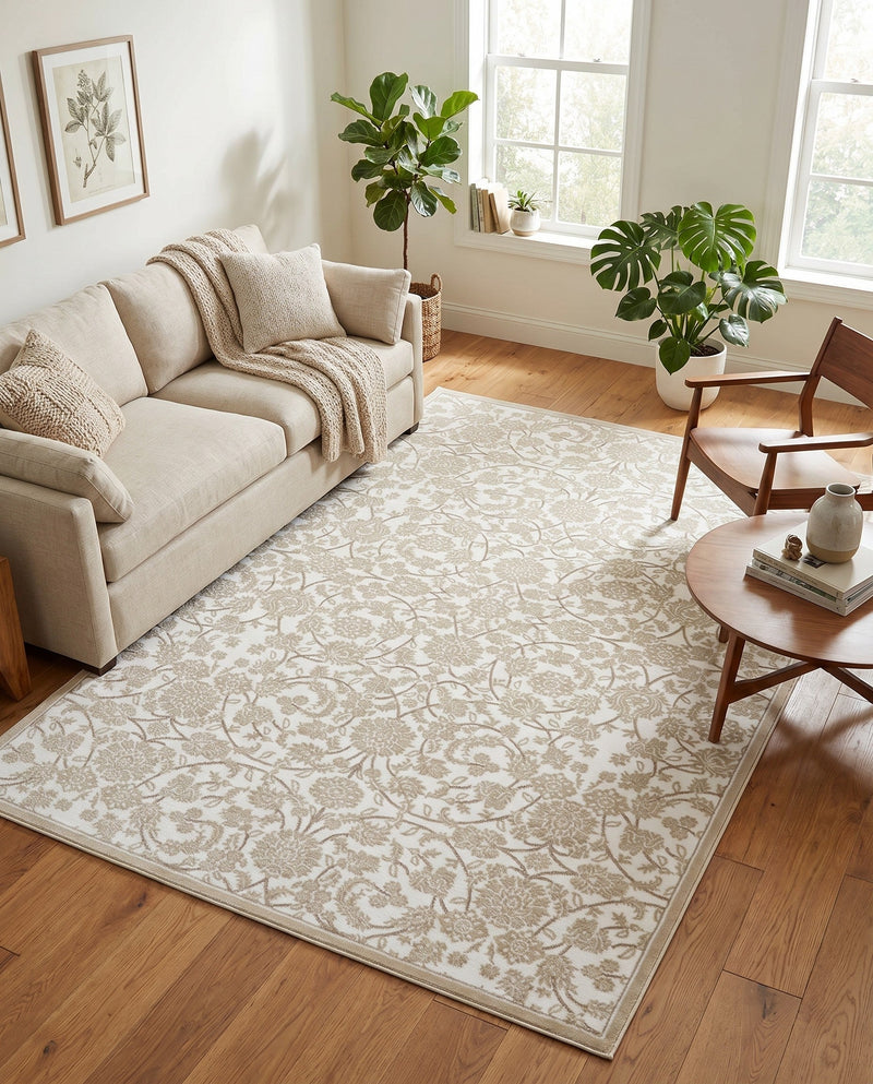 Andes Summit Collection Area Rug -  Chimborazo Rectangle Snow White  lifestyle 34