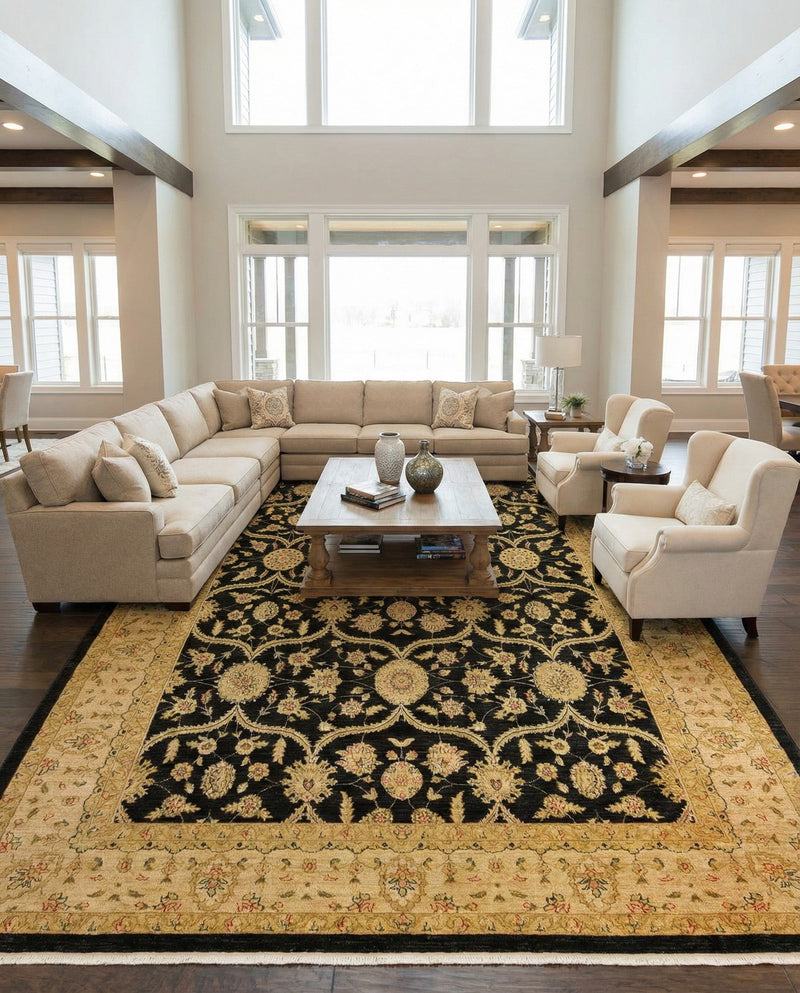 Chelsea Elegance Collection Area Rug -  Stockwell Rectangle Black  lifestyle 52