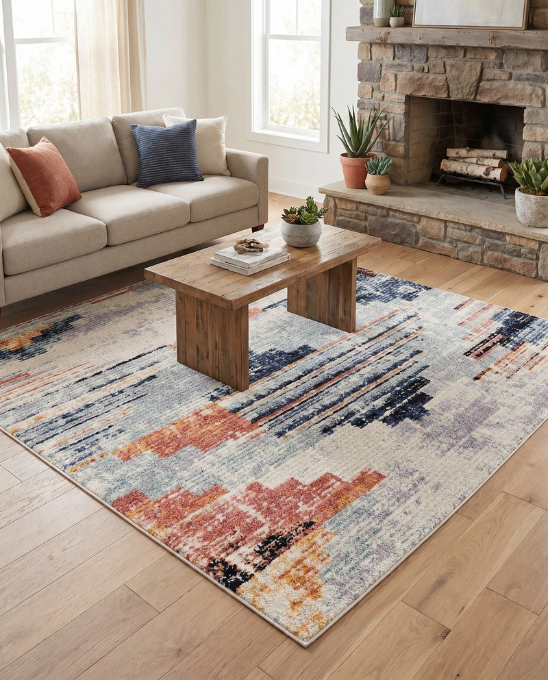 Santa Fe Trails Collection Area Rug -  Arroyo Square Multi  lifestyle 66