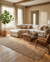 Savannah Jute Collection Area Rug - Seashore Rectangle Natural  lifestyle 39