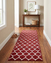 Lattice Gardens Collection Area Rug -  Bloomfield (Dark Terracotta) Runner Dark Terracotta  lifestyle 62