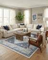 Savannah Series Collection Area Rug -  Augusta (Sky blue) Rectangle Sky blue  lifestyle 35