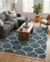 Cozy Cove Shag Collection Area Rug - Marina Rectangle Blue  lifestyle 29