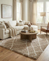 Cozy Haven Shag Collection Area Rug - Serenity (Khaki) Rectangle Khaki  lifestyle 8