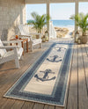 Seaside Haven Rugs Collection Area Rug -  Coralreef Runner Navy Blue  lifestyle 86