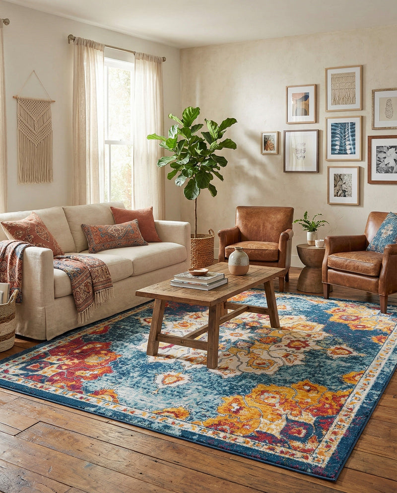 Beverly Grove Collection Area Rug - Melrose (Multi) Rectangle Multi  lifestyle 17