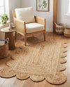 Serenity Braided Jute Collection Area Rug - Seaside Rectangle Natural  lifestyle 17