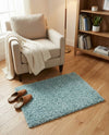 Plush Oasis Collection Area Rug - Serenity (Light Slate Blue) Rectangle Light Slate Blue  lifestyle 13