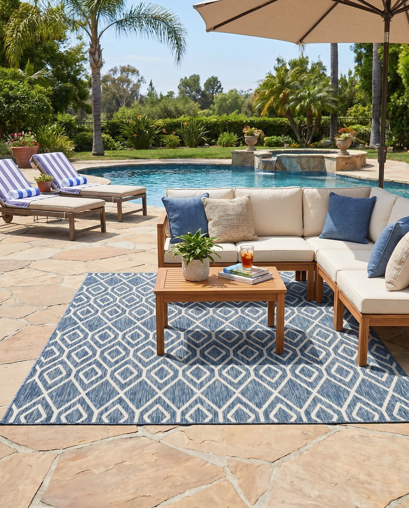 Urban Oasis Rugs Collection Area Rug -  Boulevard (Blue) Rectangle Blue  lifestyle 16