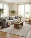 Solid Shag Seaside Collection Area Rug - Azure Cove (Ivory) Rectangle Ivory  lifestyle 26