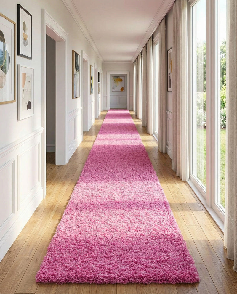 Plush Oasis Collection Area Rug - Serenity (Taffy Pink) Runner Taffy Pink  lifestyle 58