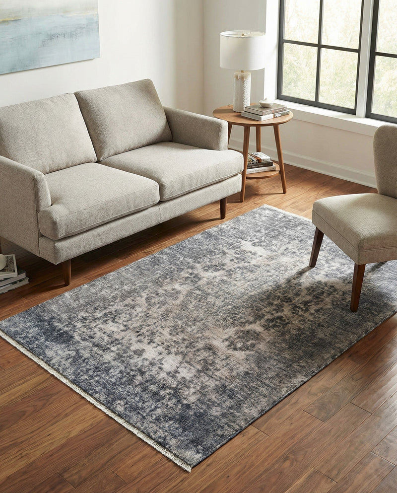 Bazaar Chic Collection Area Rug -  Asilah Rectangle Gray and Blue  lifestyle 11