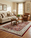 Persian Elegance Collection Area Rug -  Kerman (Burgundy) Rectangle Burgundy  lifestyle 13