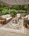 Patio Heritage Collection Area Rug -  Augusta (Natural) Rectangle Natural  lifestyle 36