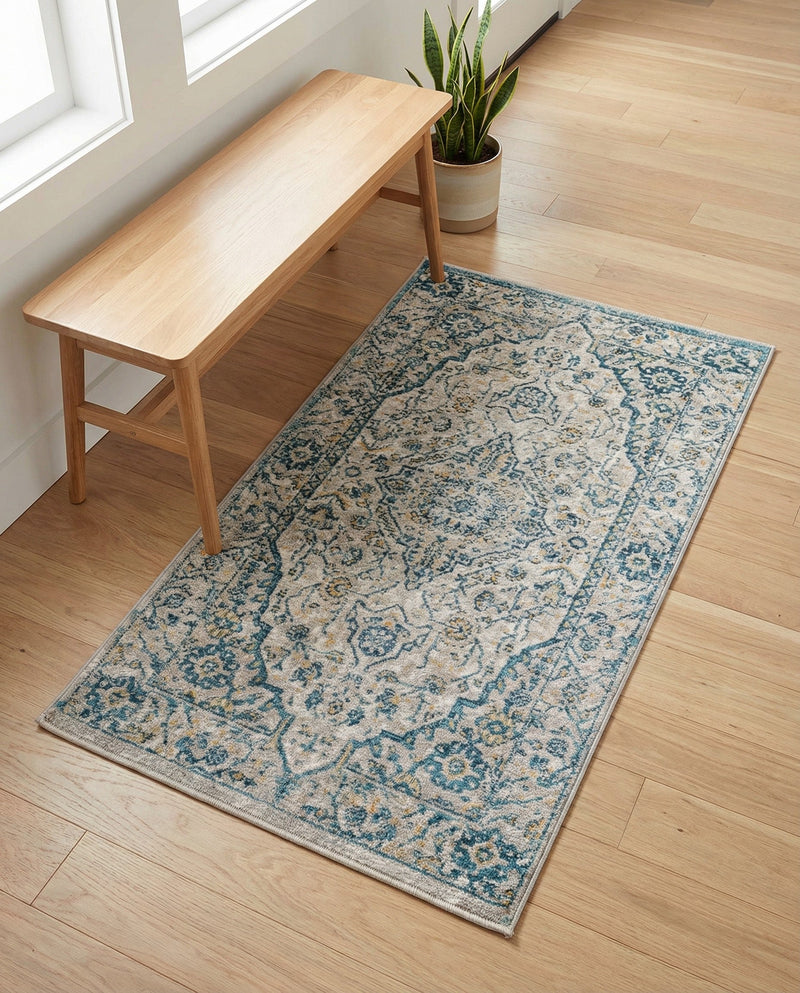 Seville Stripes Collection Area Rug - Cadiz (Light Gray) Rectangle Light Gray  lifestyle 10