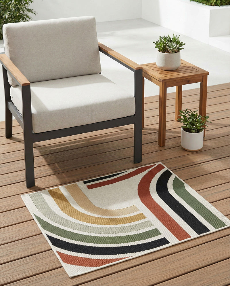 Urban Terrace Collection Area Rug -  Piazza Rectangle Multi  lifestyle 17