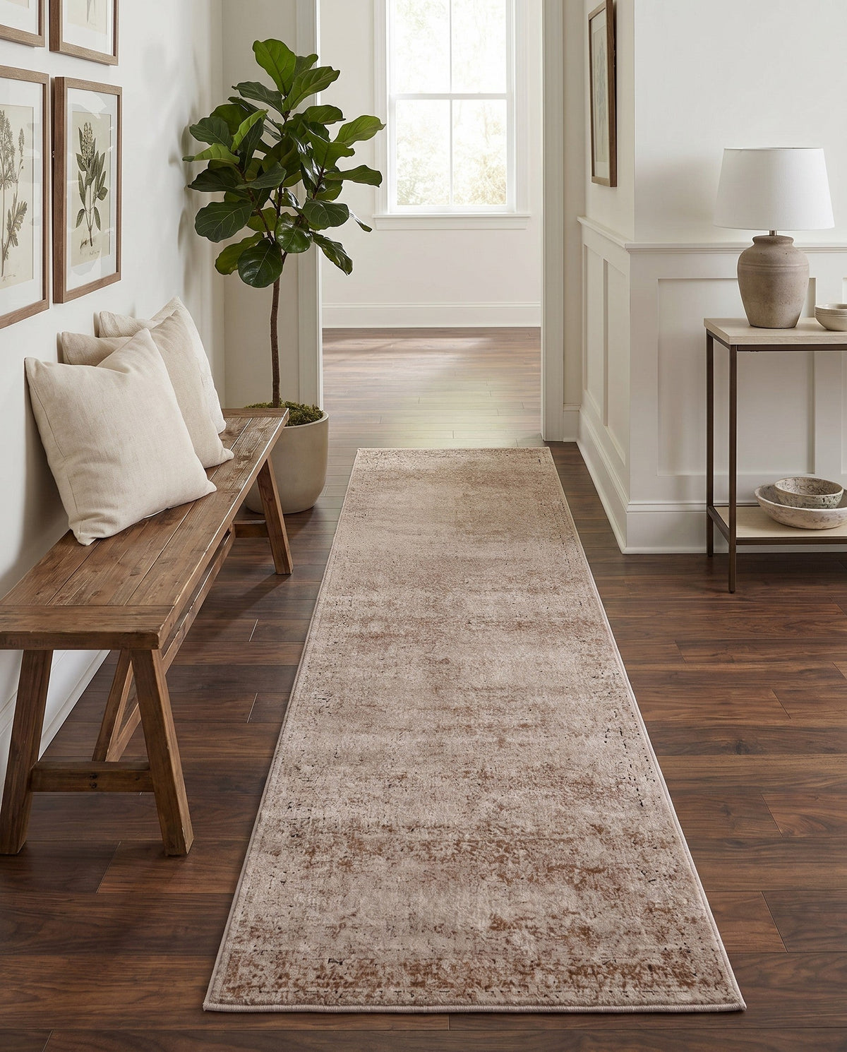 Coastal Manor Collection Area Rug -  Marina Runner Beige  lifestyle 132