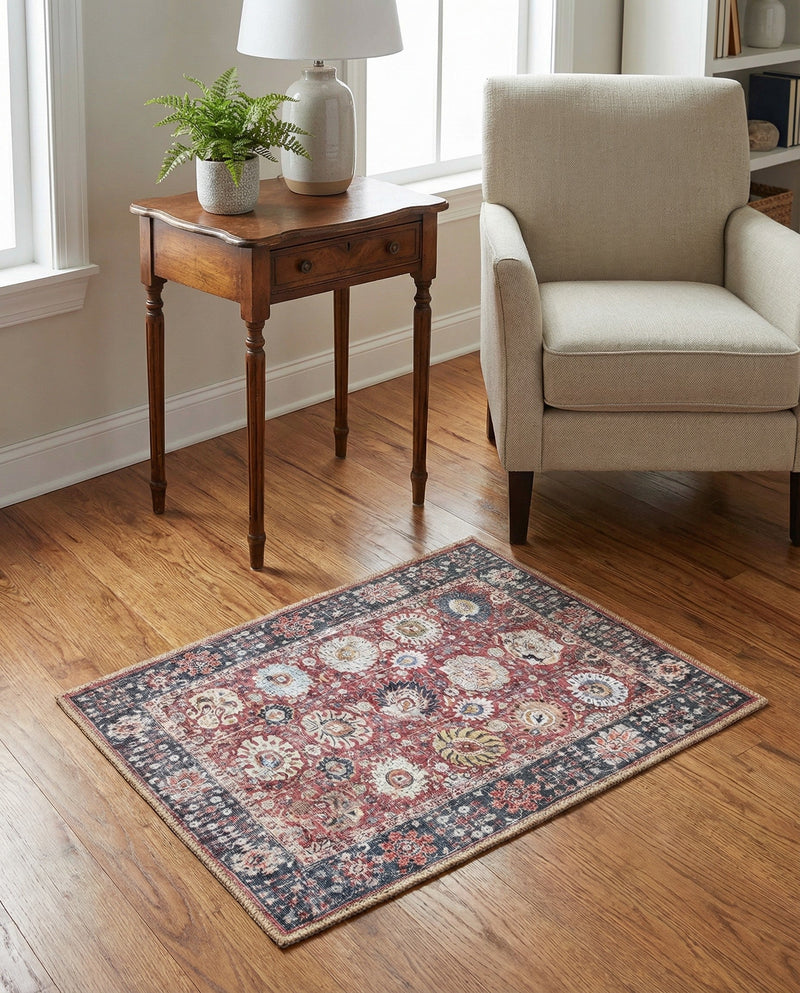 Heritage Elegance Collection Area Rug -  Gatchina Rectangle Vintage Red  lifestyle 13
