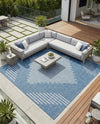 Urban Terrace Collection Area Rug -  Chelsea (Blue) Square Blue  lifestyle 60