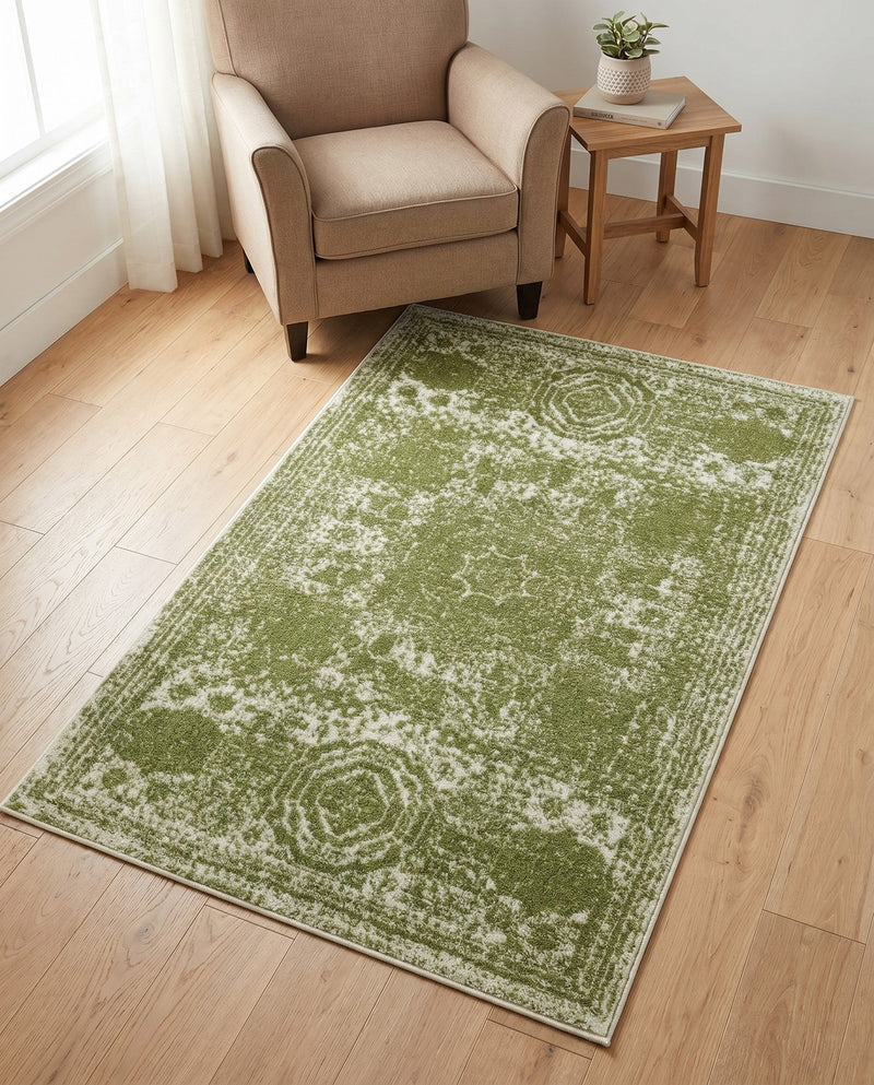 Dover Terrace Collection Area Rug -  Lagoon (Green) Rectangle Green  lifestyle 25