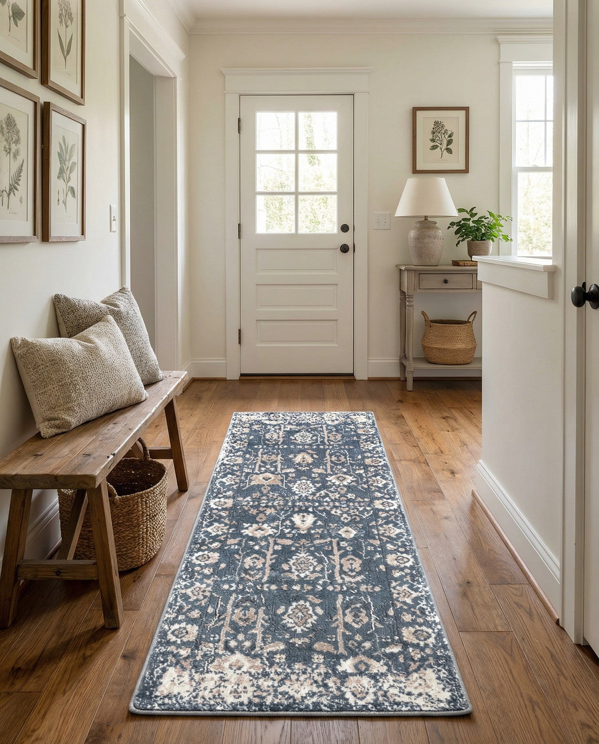 Cascade Range Collection Area Rug -  Shasta (Blue) Runner Blue  lifestyle 130