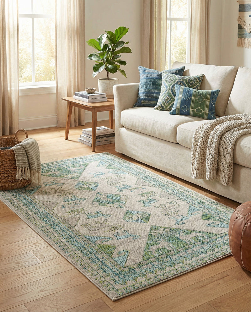 Sedona Vista Collection Area Rug -  Nolina Rectangle Green  lifestyle 35