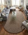 Plush Oasis Collection Area Rug - Serenity (Sandy Brown) Oval Sandy Brown  lifestyle 34
