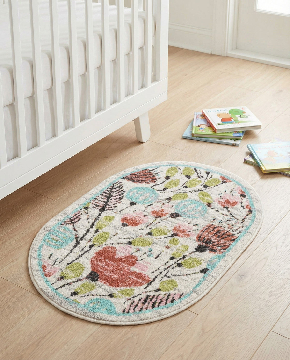 Wonder Tykes Collection Area Rug -  Fantasy Oval Ivory  lifestyle 67