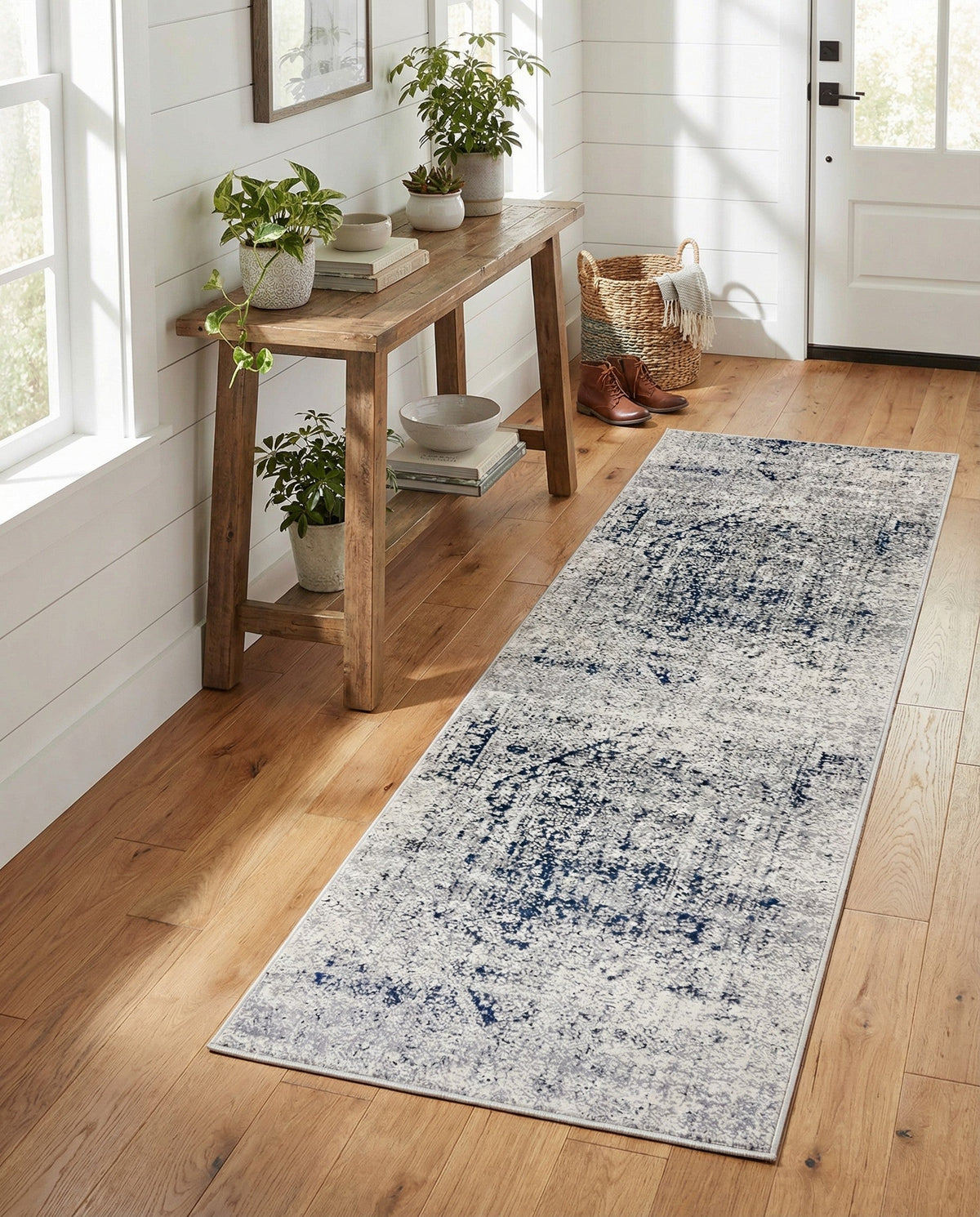 Coastal Manor Collection Area Rug -  Wavecrest Runner Gray  lifestyle 132