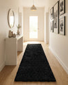 Plush Oasis Collection Area Rug - Serenity (Jet Black) Runner Jet Black  lifestyle 49