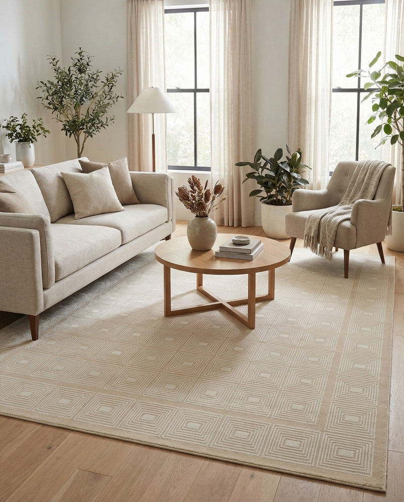 Aravalli Collection Area Rug -  Jaipur Rectangle Ivory White  lifestyle 49