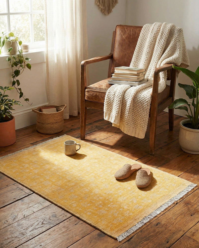 Bazaar Chic Collection Area Rug - Marrakech Rectangle Yellow  lifestyle 13