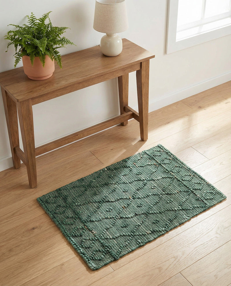 Savannah Weave Collection Area Rug - Serengeti Rectangle Hunter Green  lifestyle 11