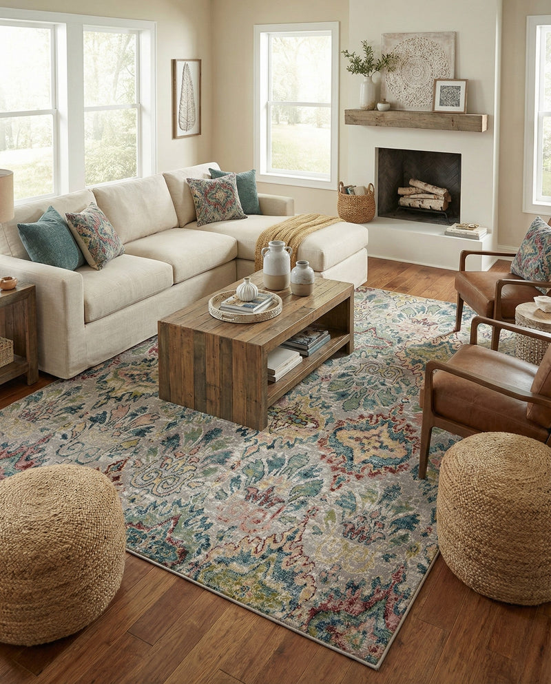 Savannah Elegance Collection Area Rug -  Forsyth Rectangle Multi  lifestyle 15