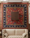 Casablanca Tapestry Collection Area Rug -  Marrakech (Classic Red) Square Classic Red  lifestyle 50