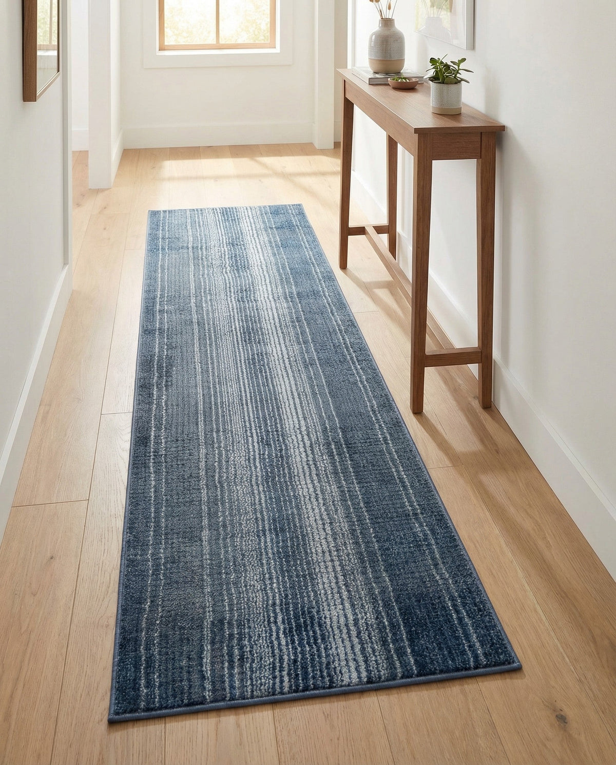 Jewel Oasis Collection Area Rug - Sapphire (Blue) Runner Blue  lifestyle 82