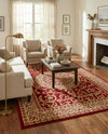 Versailles Elegance Collection Area Rug -  Montreuil Rectangle Red  lifestyle 10