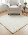 Cozy Comfort Shag Collection Area Rug - Haven (White) Square White  lifestyle 35