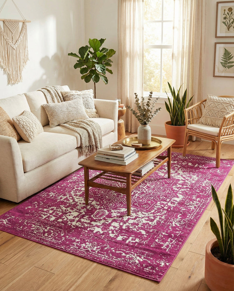 Georgetown Rugs Collection Area Rug - Dupont (Purple) Rectangle Purple  lifestyle 14